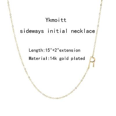 RINHOO Stainless Steel Gold Initial Alphabet 26 Letters Script Name Pendant  Chain Necklace from A-Z (D, Matte Initial Necklace (Gold+Silver)) :  Amazon.in: Fashion