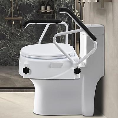 Hotodeal Toilet Seat Risers for Seniors—Heavy Duty Raised Toilet Seat with  Handles