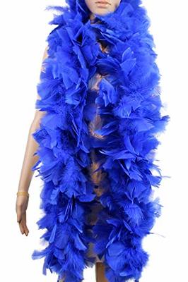 Flydreamfeathers 60 Gram, 2 Yards Long Chandelle Feather Boa Great for Party, Wedding, Halloween Costume, Christmas Tree, Decoration