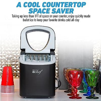 Deco Compact Countertop Ice Maker, 26LBs in 24HRs, 9 Bullet Ice Cubes Ready  in 6 Minutes, Lightweight and Portable with Handle, Ice Basket, and Ice  Scoop, Black - Yahoo Shopping