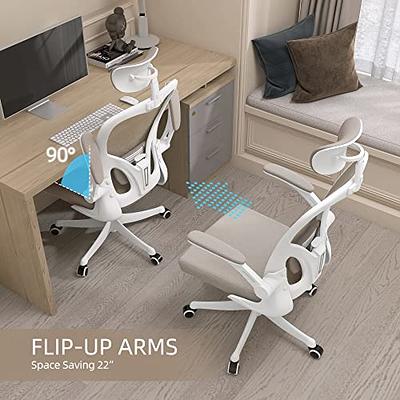 Monhey Ergonomic Office Chair with Lumbar Support & Headrest & Flip-up Arms  Height Adjustable Rocking Home Office Desk Swivel High Back Computer Chair  Warm Taupe Mesh Study Chair - Yahoo Shopping