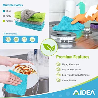 AIDEA Microfiber Cleaning Cloths, 8PK-Multi-Purpose Cleaning Cloth,  Microfiber Polishing Cleaning Cloth, Car Window Wipes, Streak Free Windows  