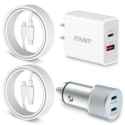 iPhone 14 13 Fast Charger [Apple MFi Certified], LUOSIKE 40W 2Port USB-C  Car Charger +