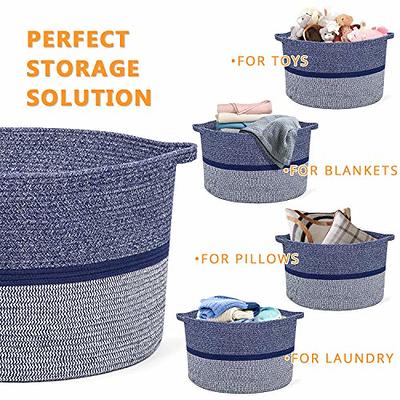 R RUNKA Extra Large Storage Basket 22 x 14, Soft Woven Large Basket with  Handles, Basket and Organizer for Laundry, Toys, Books and Baby Blankets -  Yahoo Shopping