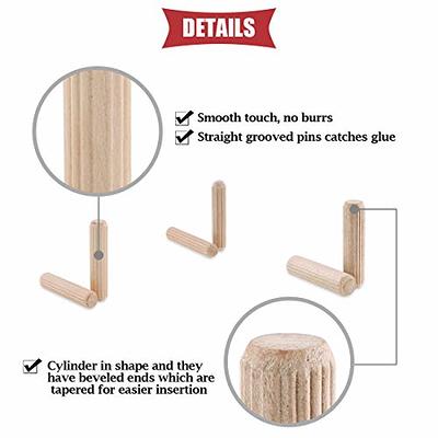 BokWin 400 Pack Wooden Dowel Pins 6mm 8mm 10mm (Approx 1/4 5/16