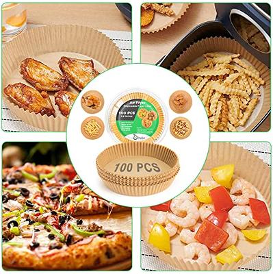 UOUYOO 8inch Air Fryer Disposable Paper Liners,100pcs Oil Proof