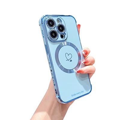  Skyseaco for iPhone 12 Pro Max Case, Cute Plated Love Heart  Cases for Women Girls with Anti-Fall Lens Camera Protection Soft TPU  Shockproof Case for iPhone 12 Pro Max (6.7 inch) 