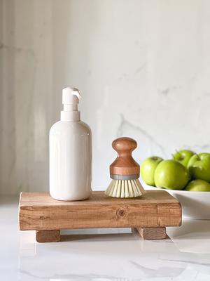 Nuogo Wood Riser Tray Soap, Stand Soap Tray for Kitchen Sink, Wood