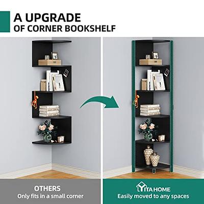 YITAHOME 4-Tier Bookshelf, Modern Free Standing 4 Shelf Bookcases and Bookshelves, Open Display Storage Book Shelves Book Rack O