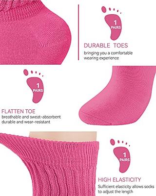  Slouch Socks Women Scrunch Sock Knee High Slouchy Socks For  Women Size 6-11 Rose Red