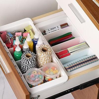 acDesign 2PCS Expandable Drawer Organizer, Adjustable Bathroom