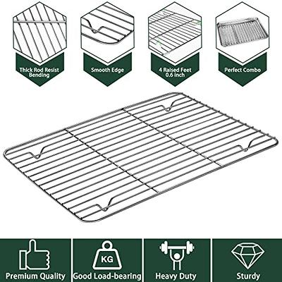 Toaster Oven Tray Pan, Zacfton Baking Sheet Stainless Steel Cookie Sheet