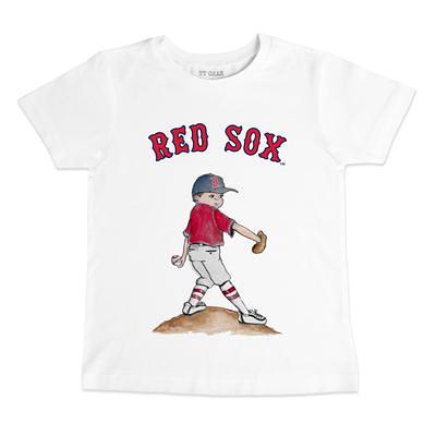 Boston Red Sox Tiny Turnip Women's Hat Crossbats T-Shirt - Red