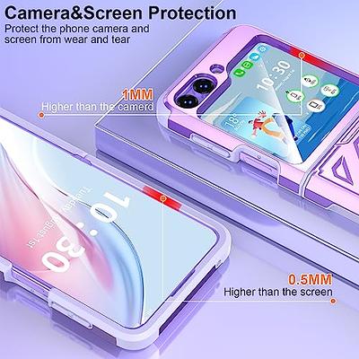 Designed for Galaxy Z Flip 5 Case with Hinge Protection,Samsung Flip 5 Full  Cover Shockproof Slim Phone Protection Case Clear for Z Flip 5 5G(2023)- Clear Purple - Yahoo Shopping