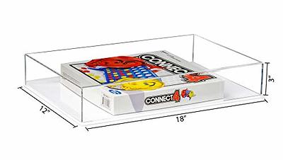 Better Display Cases Clear Acrylic Large Book Display Case 20 x 14 x 6  with White Base (A071-C-WDS)