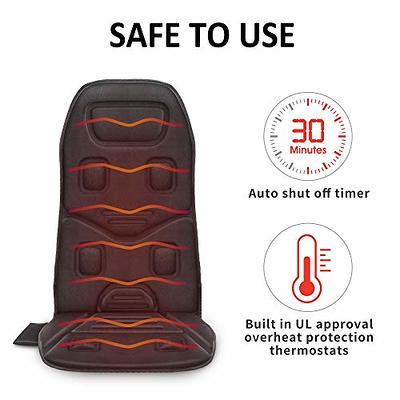 Comfier Cordless Back Massager with Heat - Rechargeable Chair Massager,  Shiatsu Massage Chair Pad with Adjustable Intensity,Portable Massage Cushion,  Ideal Gifts for Men/Women Cordless Dark Gray