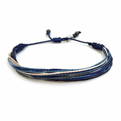 Black string bracelet men adjustable cord waterproof jewelry surfer women  gift