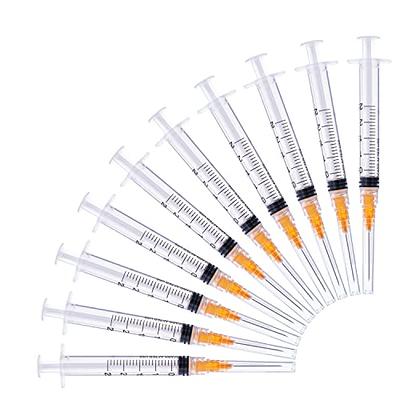 2.5ml Syringe With Needle-25g 1 Inch Needle, Disposable Individual  Package-pack Of 100