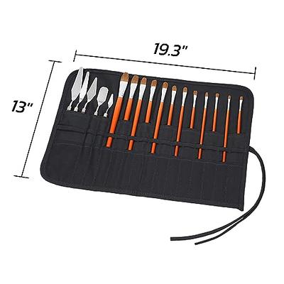 ECHSRT Paint Brush Holder Roll Up Paint Brush Case Storage for