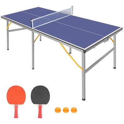 Anywhere Sports - Portable Trampoline Ping Pong Table Tennis Game for  Indoor or Outdoor Use, Includes Two Paddles, Six Balls, Storage Bag, and