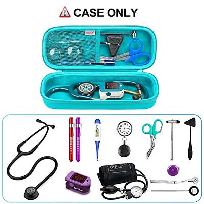 BOVKE Travel Stethoscope Case for 3M Littmann Classic III Lightweight II  S.E MDF Acoustica Lightweight Stethoscopes Mesh Pocket for Pen Lights  Medical Scissors and Nurse Accessories Raspberry