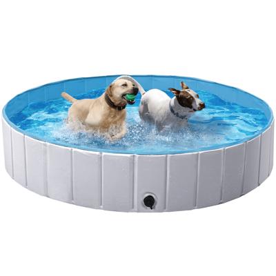 ddLUCK Multi-functional Collapsible Pet Bathtub with Drainage Hole, Portable Indoor Outdoor Foldable Washing Tub Bathing Tub Small Pets Bathtub for