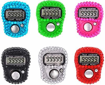 6 Digital LED Electronic Finger Clicker Tasbih Handheld Ring Click Lap  Counter Event Clicker Tally Finger Counters