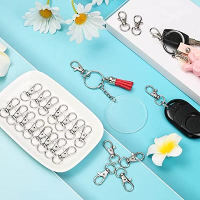 Anezus Key Chain Swivel Hooks, Anezus 100pcs Keychain Hardware Metal Swivel Snap Hook Lanyard Clips Hooks with Keychain Rings for Keych, Metal