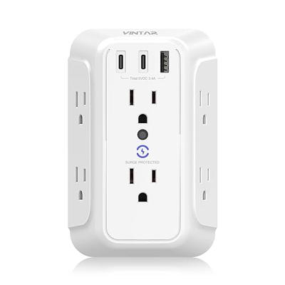 Multi Plug Outlet Extender with USB, TESSAN Surge Protector Splitter 3 USB  Wall Charger, Multiple Expander for Travel, Home, College Dorm Room