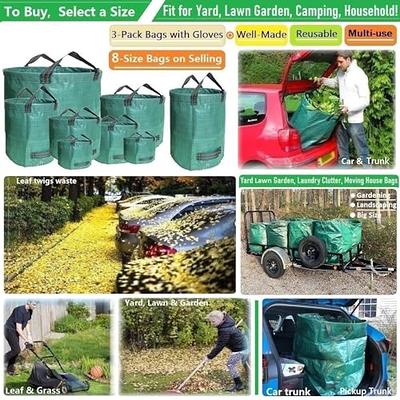 Leaf Bag for Collecting Leaves, Reusable Heavy Duty Gardening  Bags, Yard Waste Tarp Garden Lawn Container Gardening Tote Bag-Tarp Trash :  Patio, Lawn & Garden