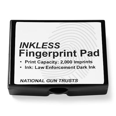 Fingerprint Ink Pad, 1 1/2 Diameter, Black