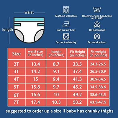 8 Pack Potty Training Underwear,Cotton Toddler Absorbent Training  Pants,Toddlers Pee Training Diaper Underwear 3T-4T