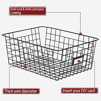 Pack [ Extra Large ] Wire Storage Baskets for Organizing with