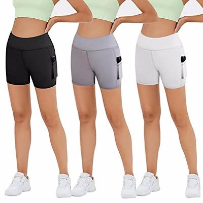 3 Pack Biker Shorts for Women with Pockets– 4 High Waisted Soft Black  Workout Yoga Athletic GymShorts - Yahoo Shopping