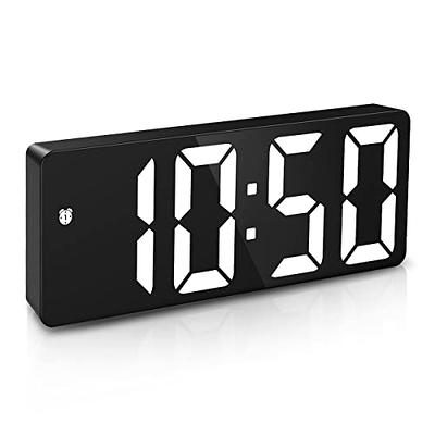 WallarGe Auto Set Digital Wall Clock Battery Operated, Desk Clocks