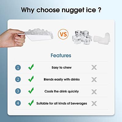 CROWNFUL Nugget Ice Maker Portable Countertop Machine, 26lbs Crunchy Pellet  Ice in 24H 