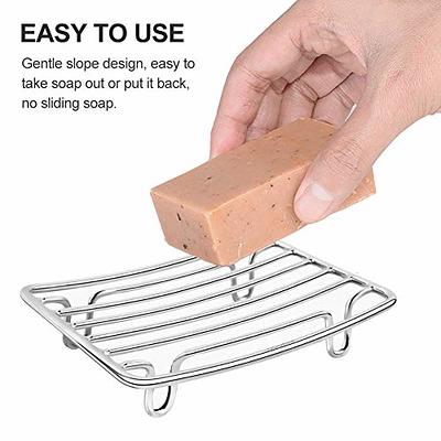 SpaceAid 4 Tier Shampoo Bar Holder for Shower, Self Draining Soap Bar  Holders Caddy for Bathroom Wall and Kitchen Sink, Shampoo Bar Dish Rack,  Stainless Steel Bar Soap Holder (White) - Yahoo Shopping