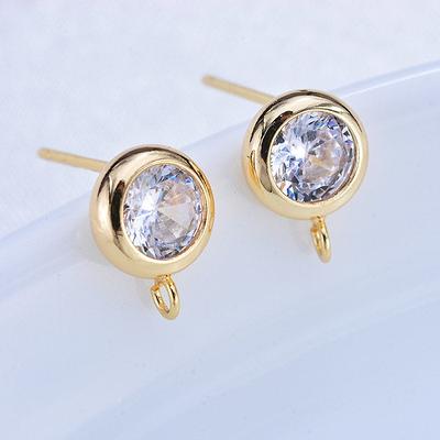 10Pcs Gold Plated CZ Pave Daisy Flower Charms Pendants For