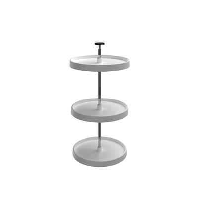 Rev-A-Shelf 2-Tier White Plastic Adjustable Height Pie-cut Cabinet