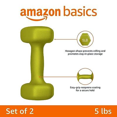 Basics Neoprene Coated Dumbbell Hand Weight Set, 5-Pound, Set of 2,  10 Pounds, 2.27 Kilograms, Green - Yahoo Shopping