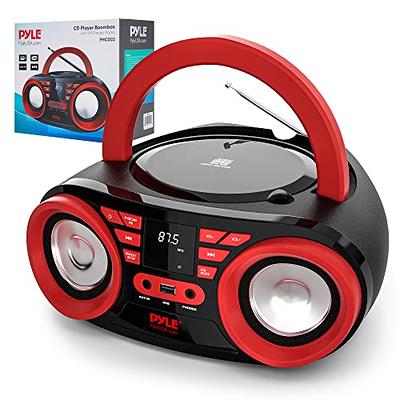 PyleUsa Portable CD Player Bluetooth Boombox Speaker - AM/FM