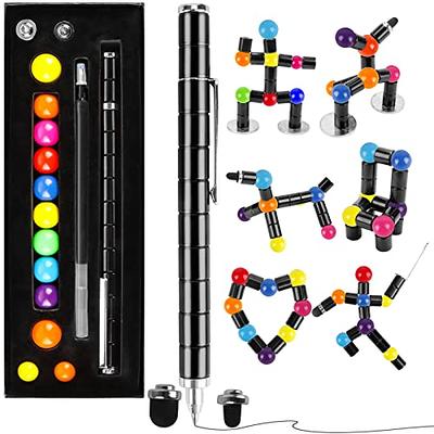 Magnetic Fidget Pen with Gift Box Decompression Magnetic Metal Ballpoint  Pen Multifunction Deformable Writing Pen Creative Toy