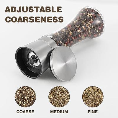 Kalorik Rechargeable Gravity Salt and Pepper Grinder Set - Copper, Adjustable Grind, Electric Mills, Stainless Steel Housing