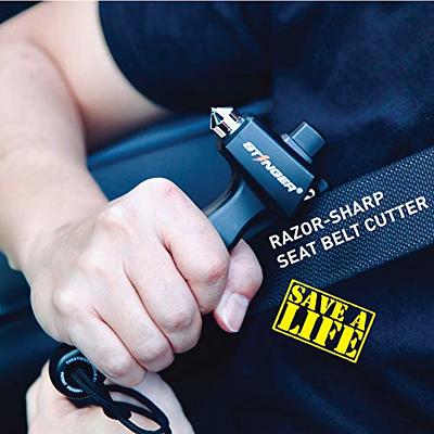 Stinger Emergency Flashlight with Seat Belt Cutter and Window Breaker