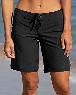 Maui Rippers Women's 4-Way Stretch 9” Swim Shorts Boardshorts (10, Black) -  Yahoo Shopping