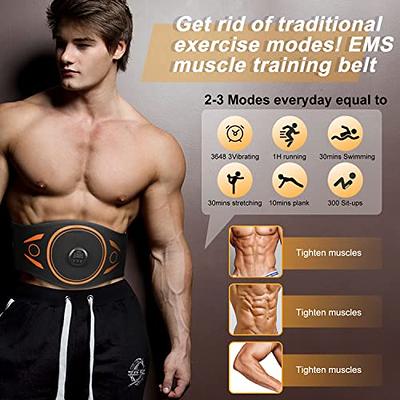 ABS Muscle Toner Abdominal Toning Workout Belt Body Training Gear Fitness  Equipment Full Set for Abdomen/Arm/Leg Training(USB Charging)