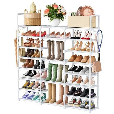 Tribesigns 7 Tiers Shoe Rack Shoe Shelf Shoe Storage Organizer with Side  Hooks for Entryway, 24-30 Pairs Metal Shoe Rack Taller Shoes Boots Organizer  - Yahoo Shopping