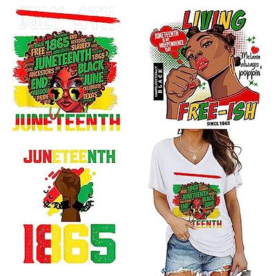 3 Pcs Juneteenth Iron on Transfers Stickers Juneteenth 1865 Girls Letter  Heat Transfer Design Iron on