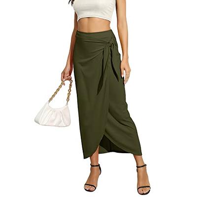 The Drop Women's Uma High Rise Fitted Slit Front Flare Pull-on