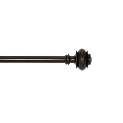 Mainstays 5/8 inch Bronze Ball, 28 to 48 Width, Single Curtain Rod Set 